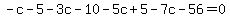 -c-5-3c-10-5c%2B5-7c-56=0