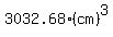 3032.68(cm)^3