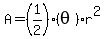 A=(1/2)(theta)r^2