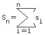 S[n] = sum( s[i], i=1, n )