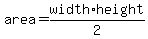 area = width*height/2