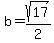b=sqrt%2817%29%2F2