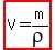 highlight(V=m/rho)