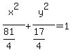 x%5E2%2F%2881%2F4%29%2By%5E2%2F%2817%2F4%29=1